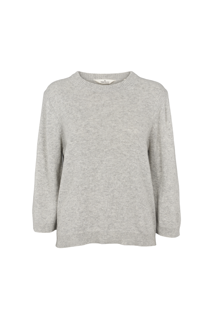 Basic Apparel Cady 3/4 Sleeve Sweaters 094 Light Grey Mel.